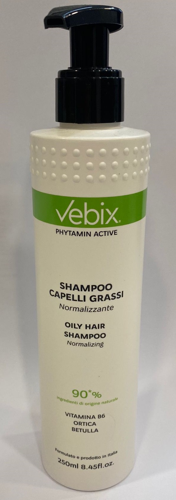 Vebix Phytamin Active 250 ml - Shampoo per Capelli Grassi